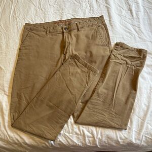 Weatherproof Tan Chinos Classic Straight-Leg Cotton